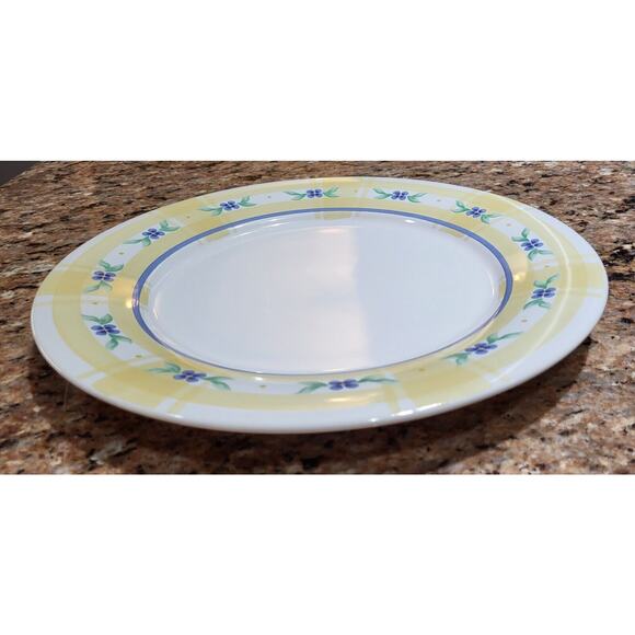 Pfaltzgraff Summer Breeze 11" Dinner Plate Yellow w/Blue Flowers Replacement - Picture 9 of 13